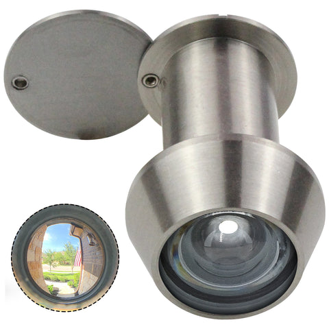 Solid Brass 220-Degree Door Viewer Peephole - Satin Nickel